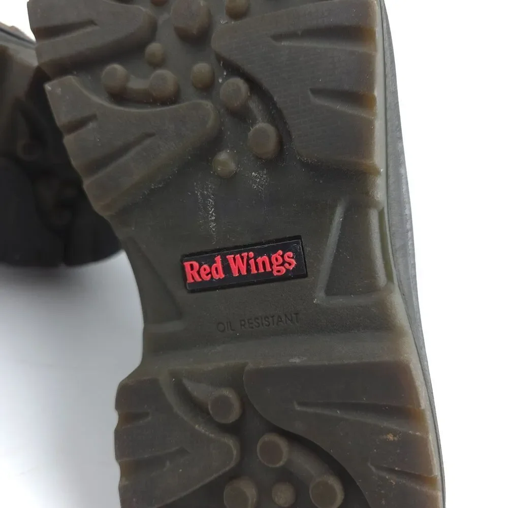 RED WING King Steel Toe Safety Work Shoe Low Top Oxford Brown Leather Workwear